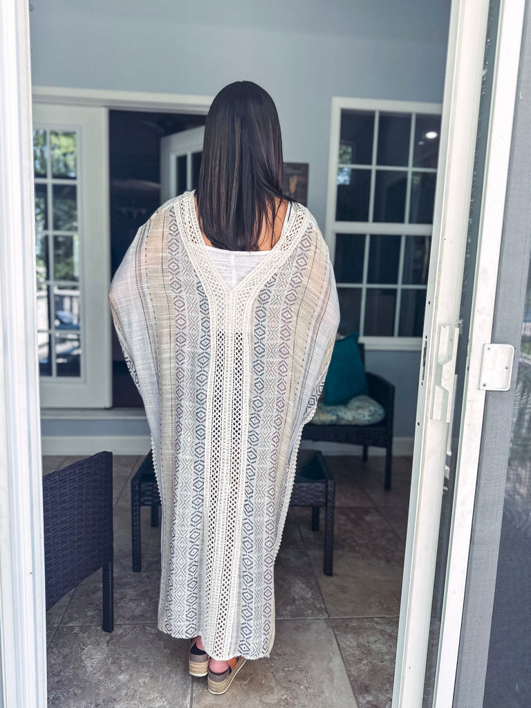 Eccentrics Boutique Dress Island Girl Striped Kaftan