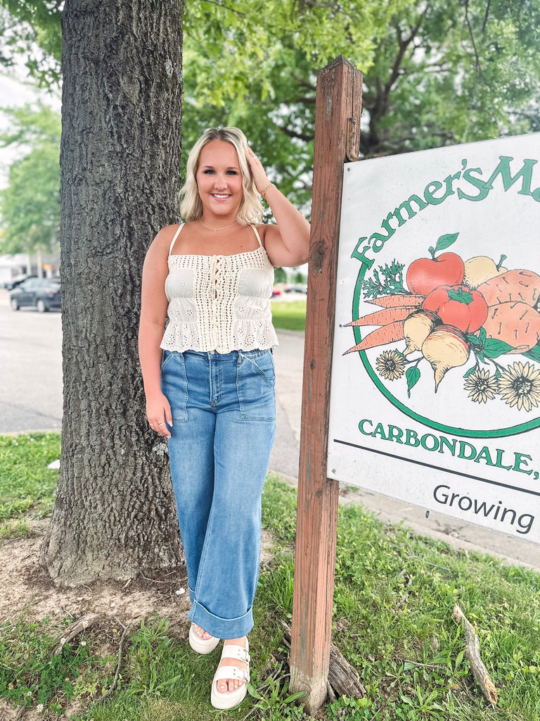 Eccentrics Boutique Denim Kris Baggy Wide Leg Cuffed Denim