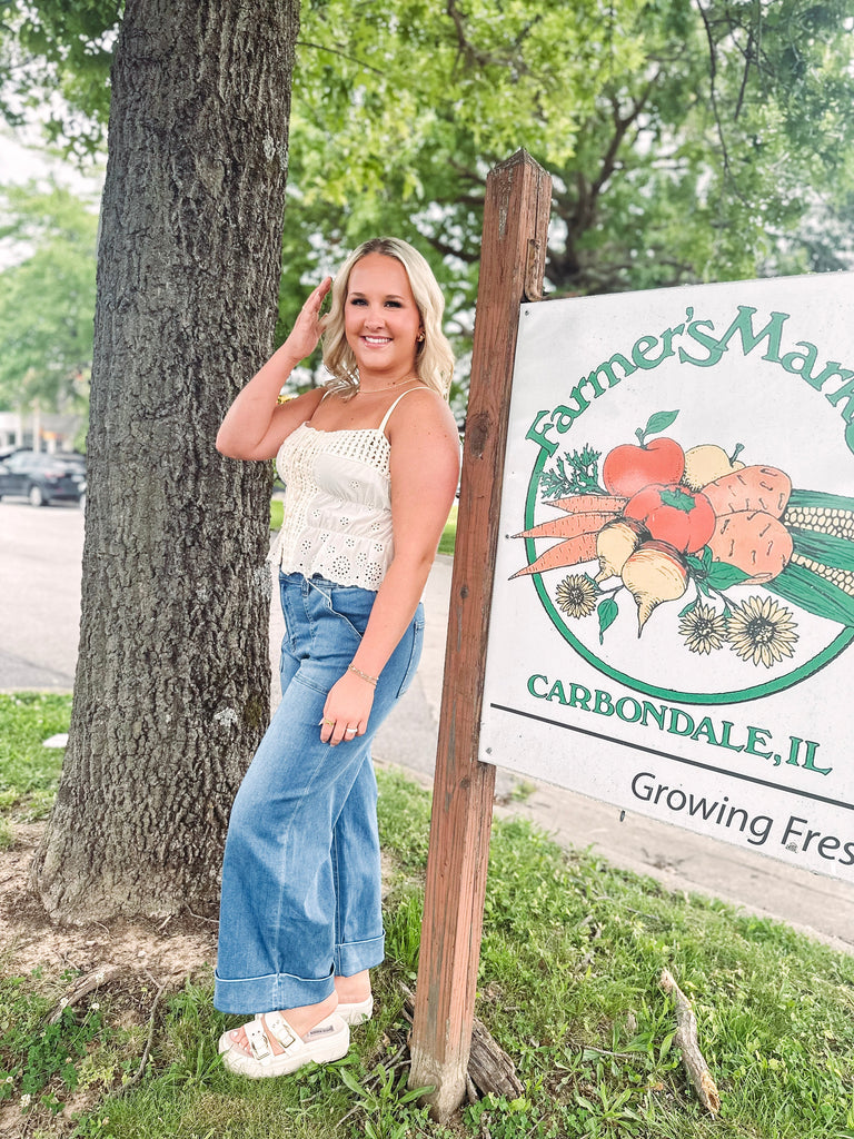 Eccentrics Boutique Denim Kris Baggy Wide Leg Cuffed Denim