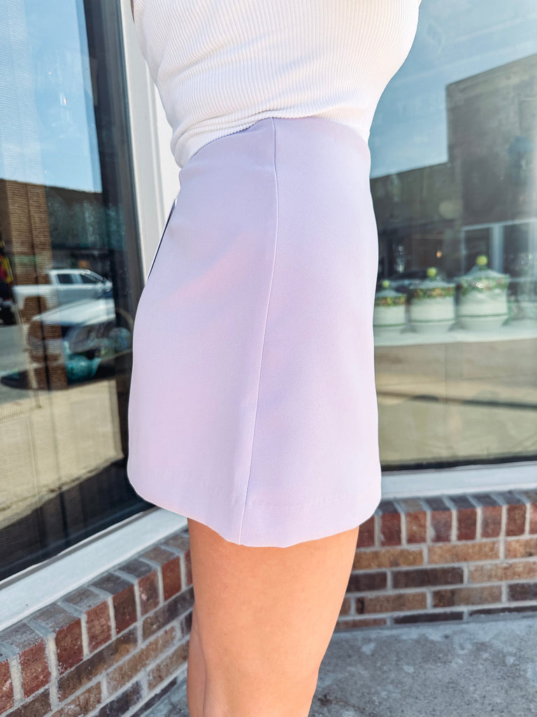 Eccentrics Boutique Skirt Lavender Haze Mini Skort
