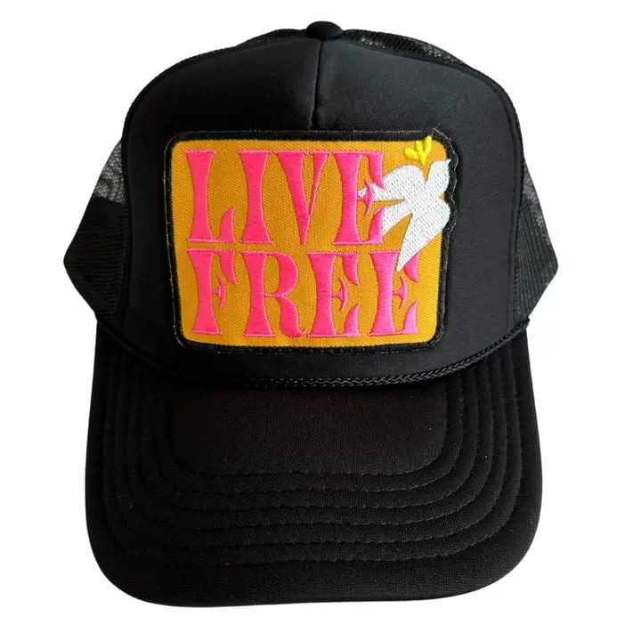 Eccentrics Boutique Hat Live Free Patch Trucker Hat