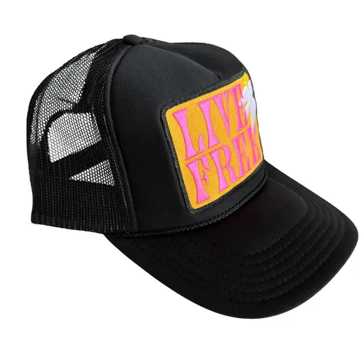 Eccentrics Boutique Hat Live Free Patch Trucker Hat