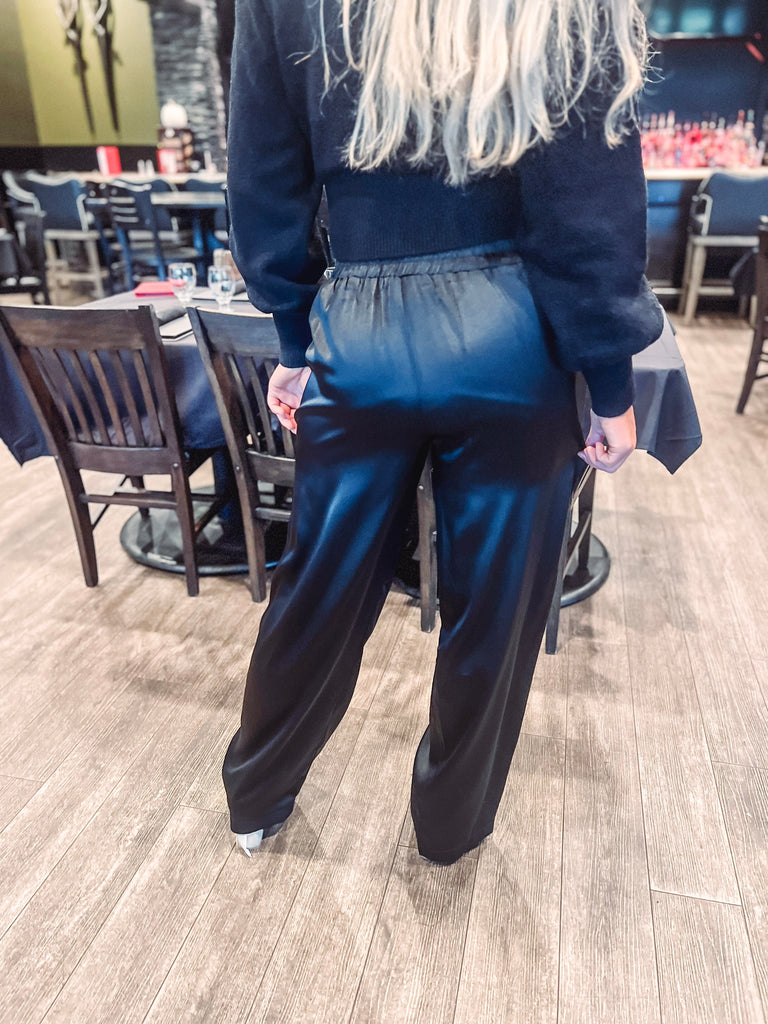 Eccentrics Boutique Pant Margot Satin High Waist Pants