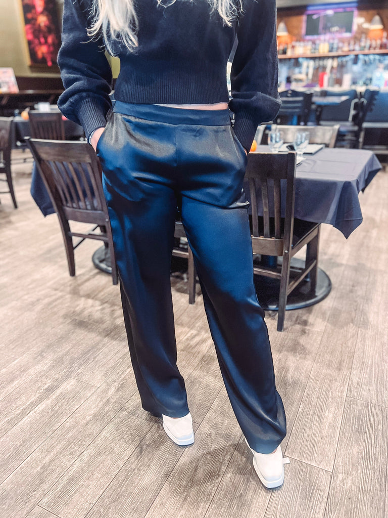 Eccentrics Boutique Pant Margot Satin High Waist Pants