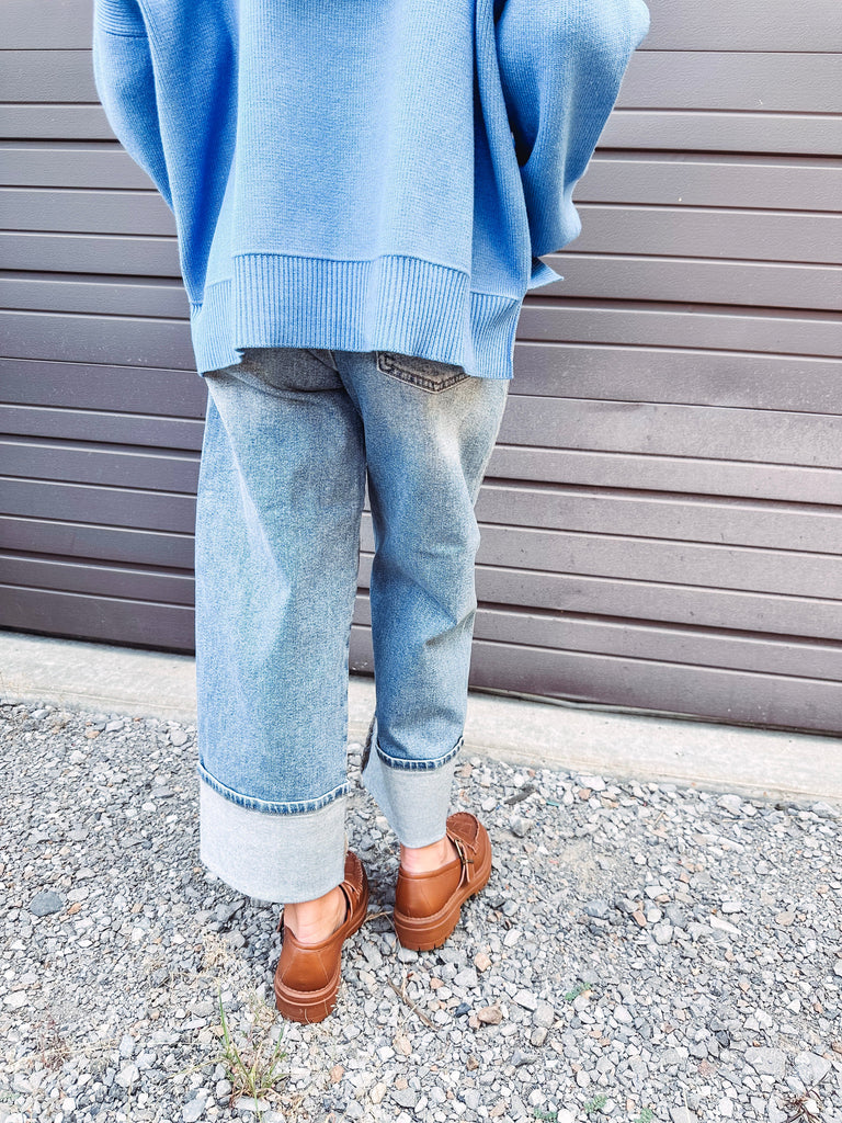 Eccentrics Boutique Denim Mid Rise Cuff Barrel Denim