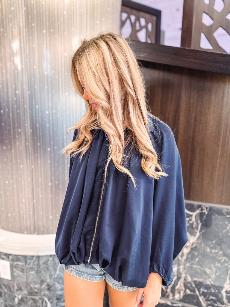 Eccentrics Boutique Jacket Midnight Fancy Puffed Bomber Jacket