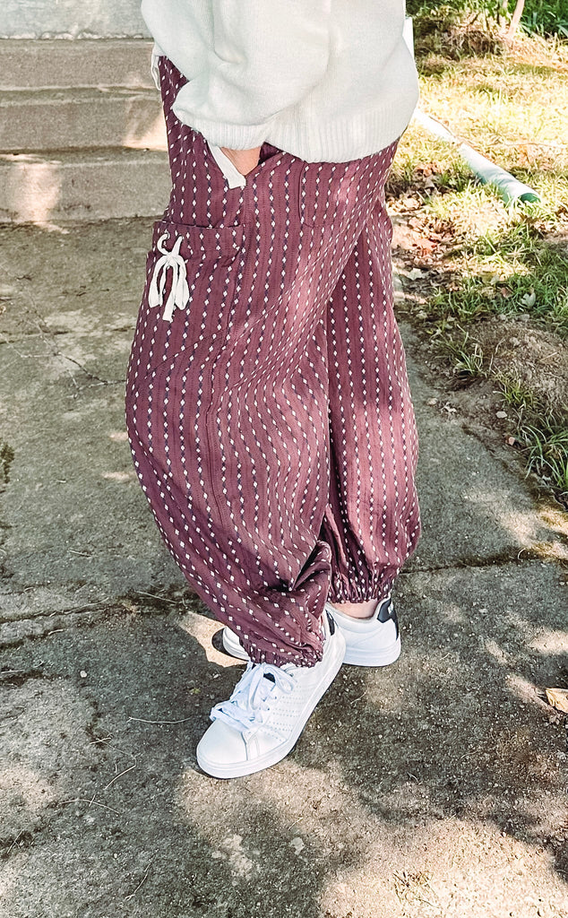 Eccentrics Boutique Pants Oatmeal Boho Barrel Joggers