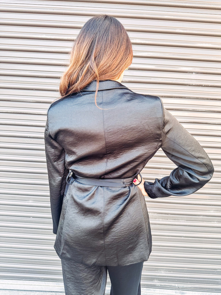 Eccentrics Boutique Jacket Obsidian Satin Jacket