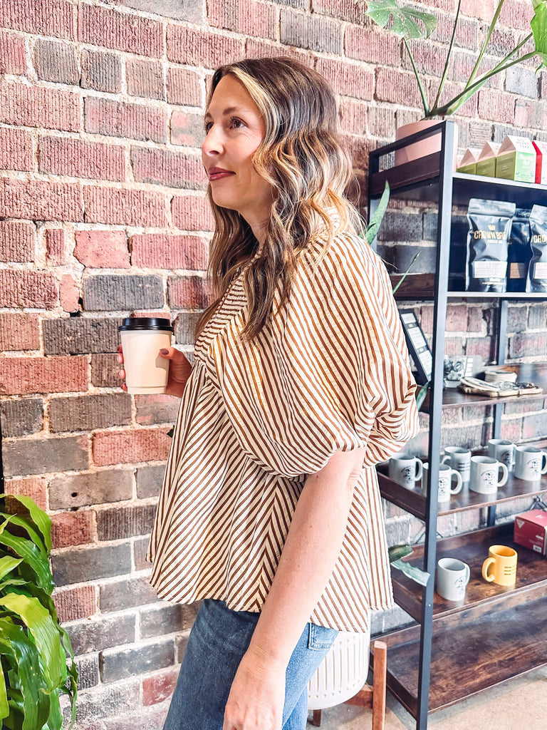 Eccentrics Boutique Shirts & Tops Phoenix Striped Airy Shirt