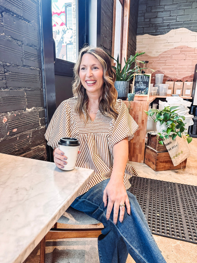 Eccentrics Boutique Shirts & Tops Phoenix Striped Airy Shirt