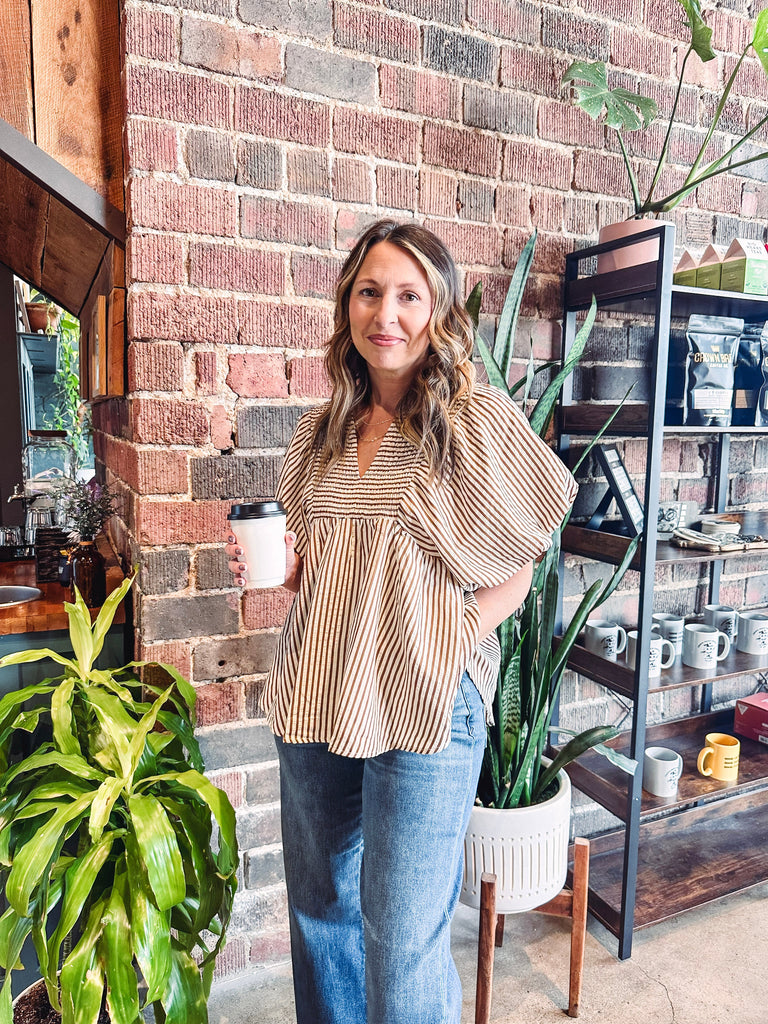 Eccentrics Boutique Shirts & Tops Phoenix Striped Airy Shirt