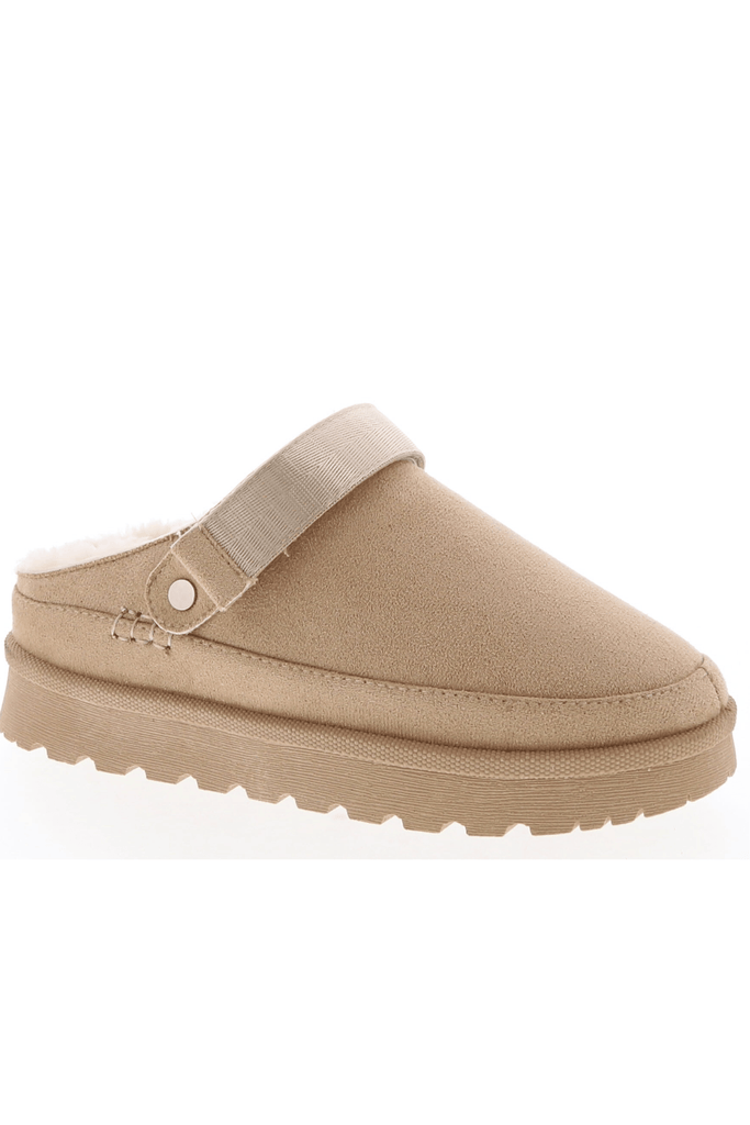 Eccentrics Boutique Shoes Pink Friday Fleece Lined Slipper-- Sand