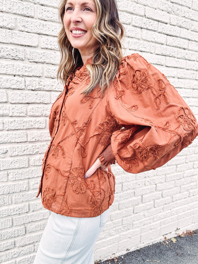 Eccentrics Boutique Shirts & Tops Piper Ruffled Collar Shirt