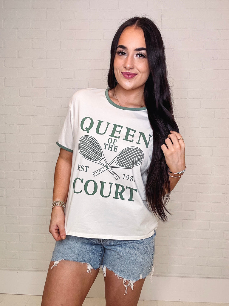 Eccentrics Boutique Shirts & Tops Queen of the Court Pickleball Graphic Tee