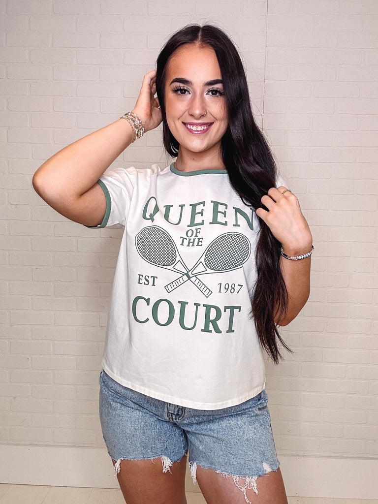 Eccentrics Boutique Shirts & Tops Queen of the Court Pickleball Graphic Tee