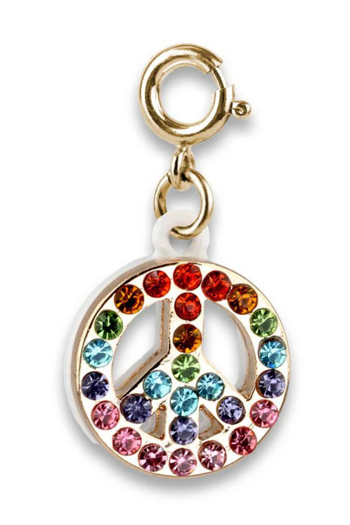 Eccentrics Boutique Jewelry Rainbow Sparkle Peace Charm