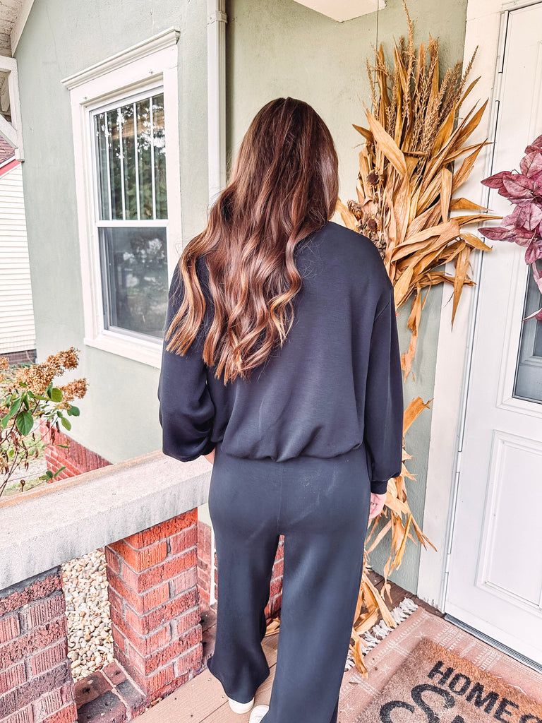 Eccentrics Boutique Jacket Rider Brushed Modal Scuba Jacket --Black