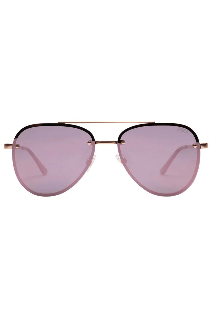 Eccentrics Boutique Sunglasses River Sunglasses-- Rose Gold