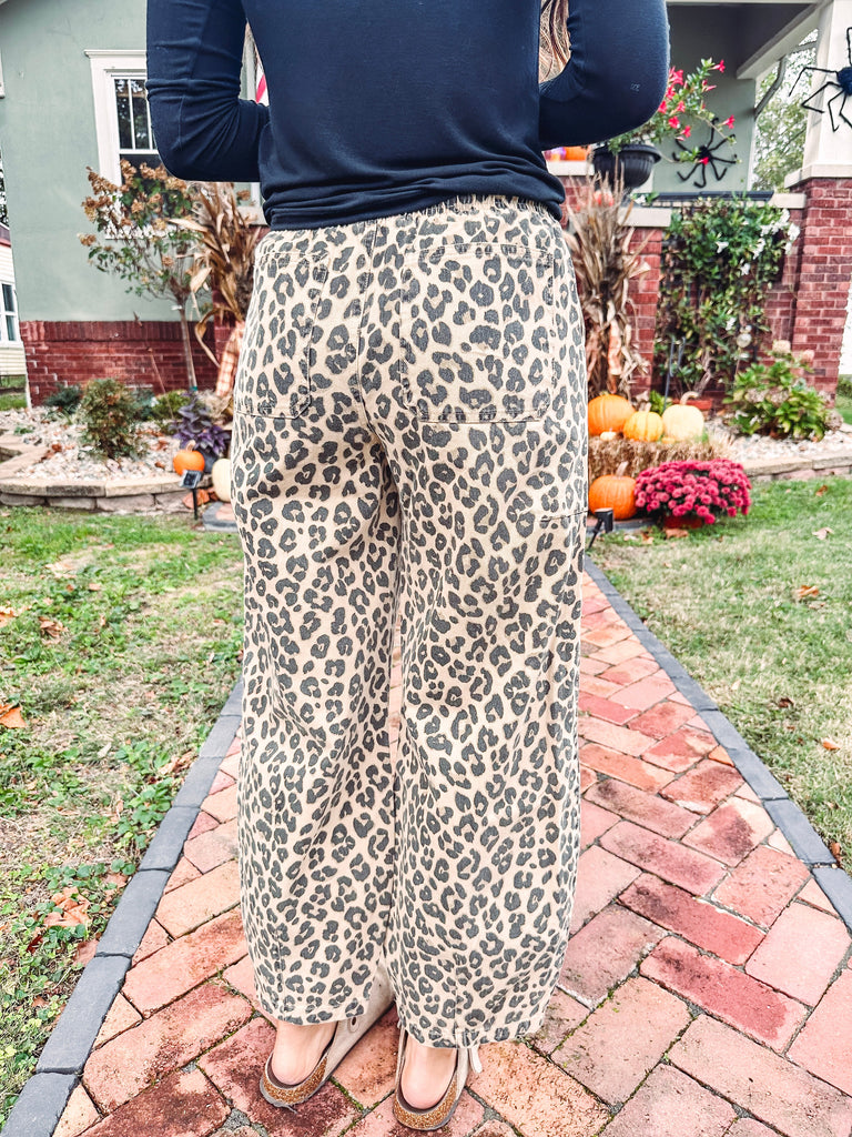 Eccentrics Boutique Pants Rowan Leopard Drawstring Pants