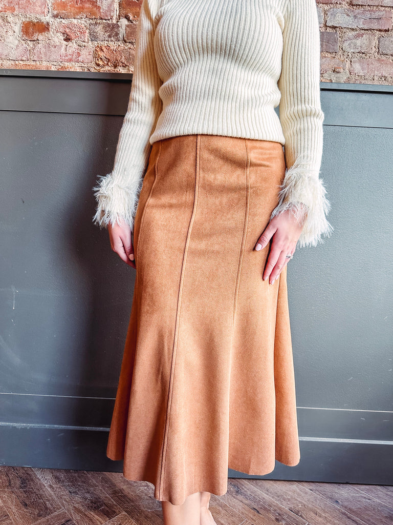 Eccentrics Boutique Skirt Samantha Long Suede Skirt