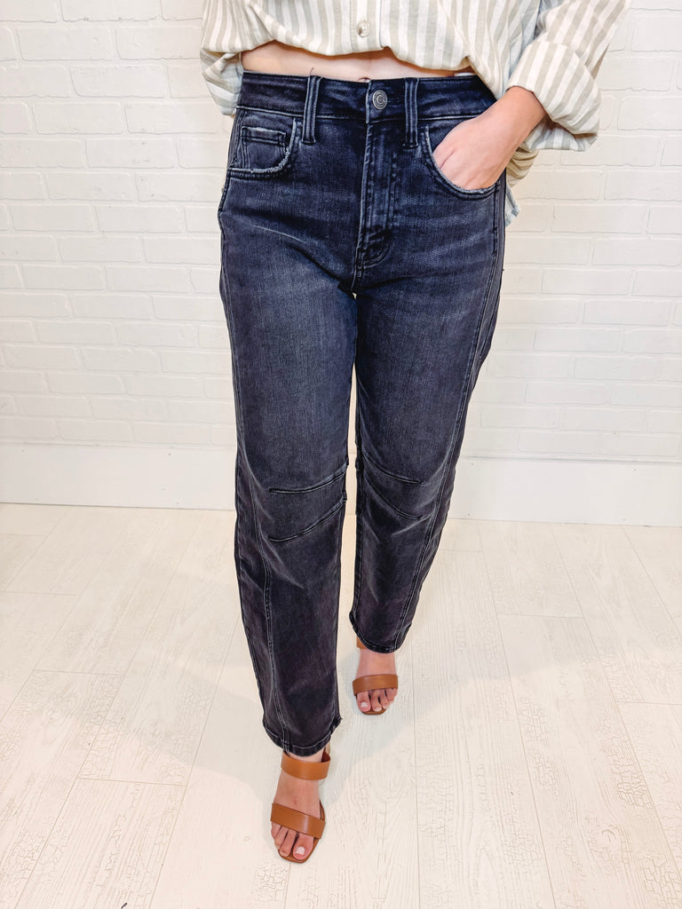 Eccentrics Boutique Denim Scary Spice High Rise Barrel Jeans