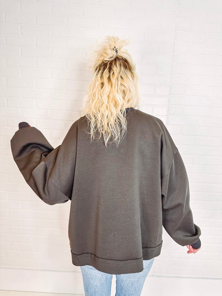 Eccentrics Boutique Sweatshirt Shadow Luxe Knit Oversized Sweatshirt