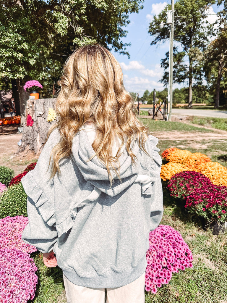 Eccentrics Boutique Sweatshirt Shea Ruffled Sweat Shirt