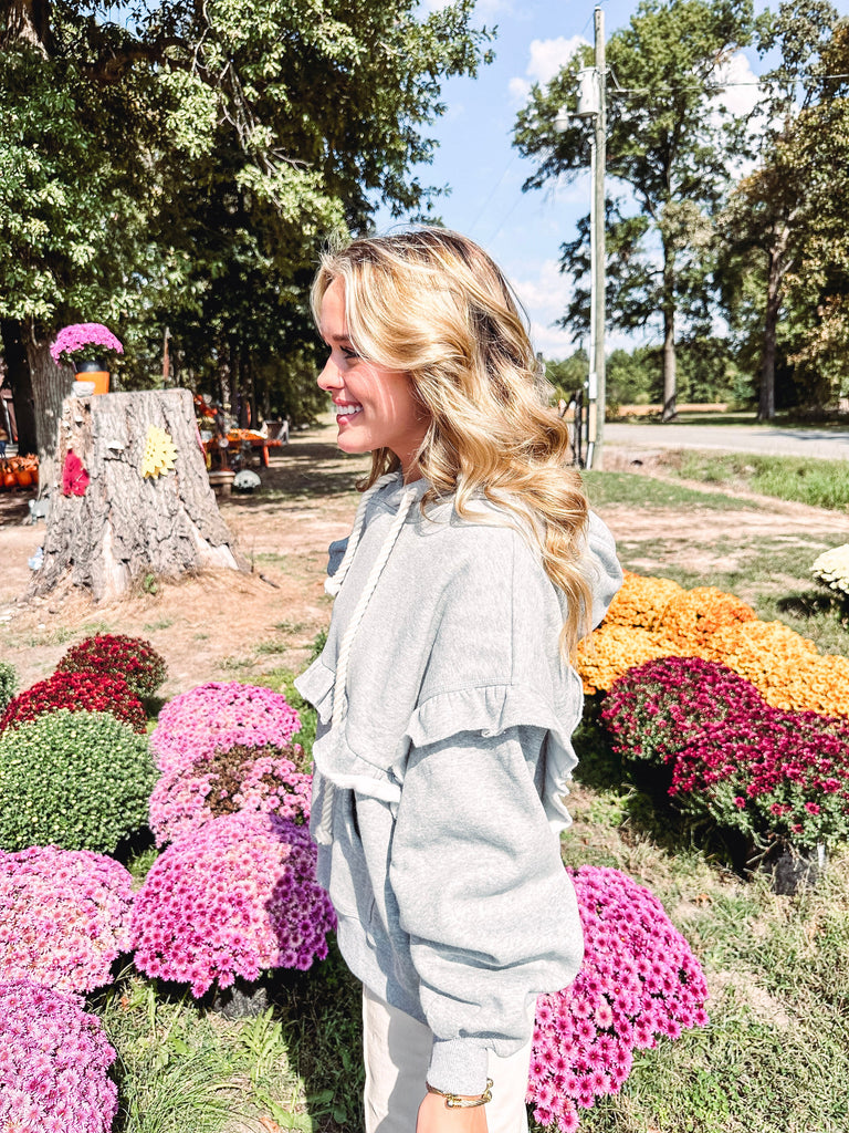 Eccentrics Boutique Sweatshirt Shea Ruffled Sweat Shirt