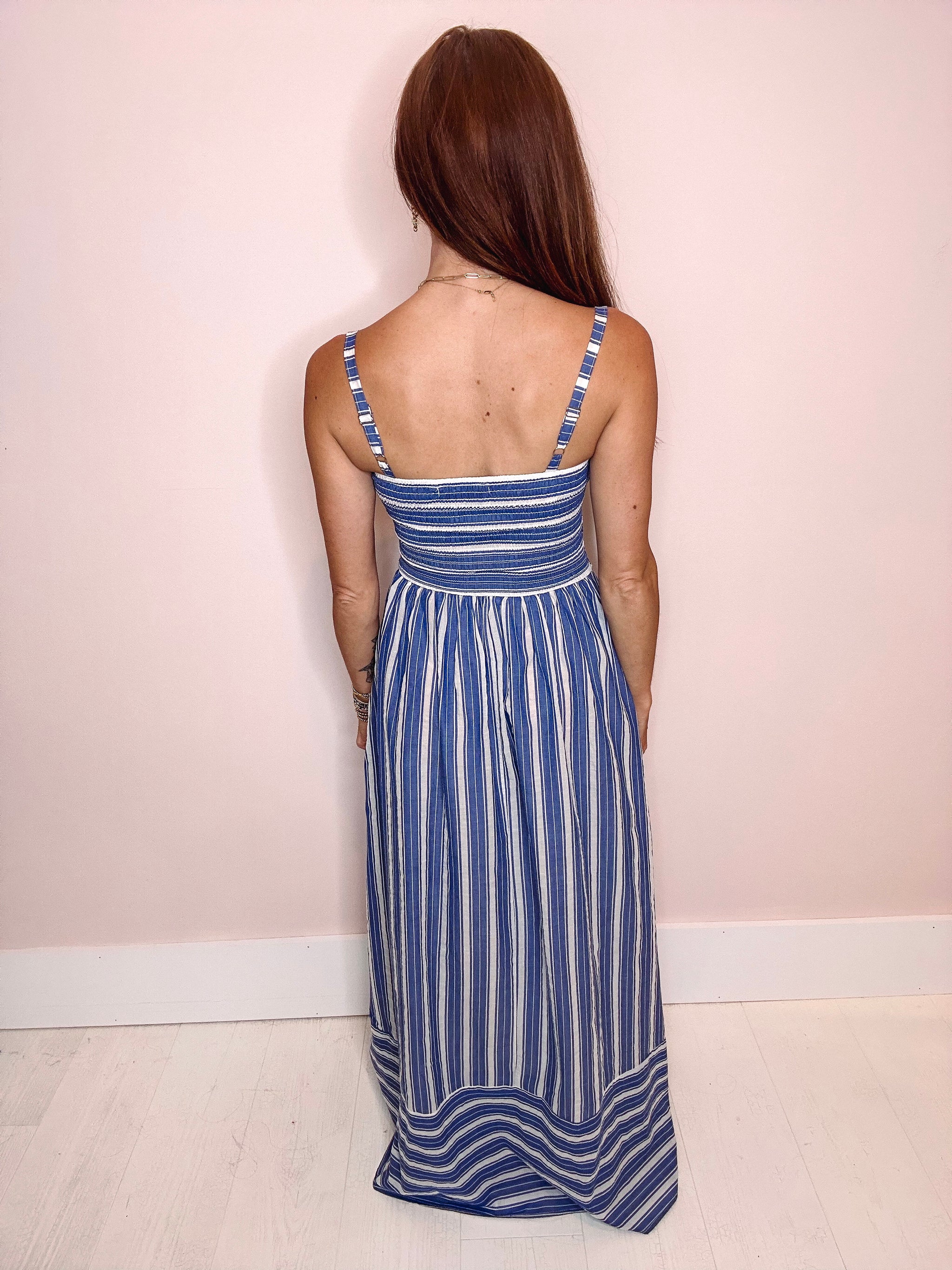 Sierra Stripe Max Dress Striped / Large / Cotton