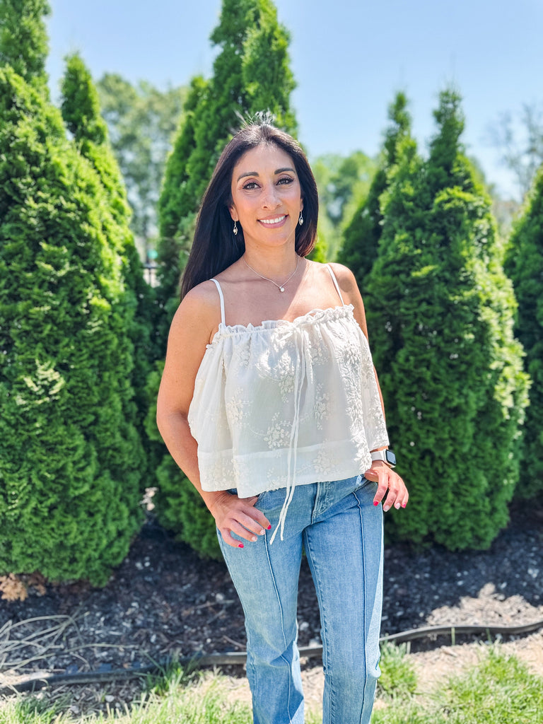 Eccentrics Boutique Tank South of France Ruffled Camisole