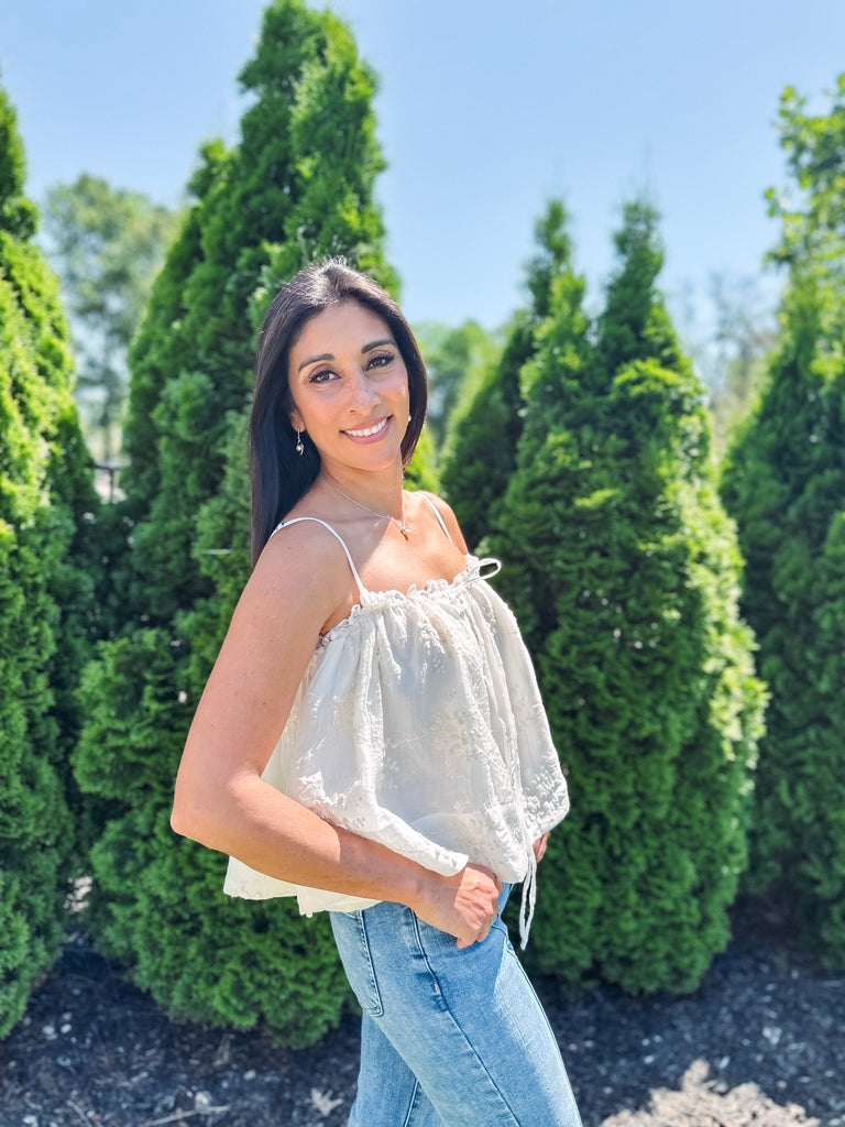 Eccentrics Boutique Tank South of France Ruffled Camisole