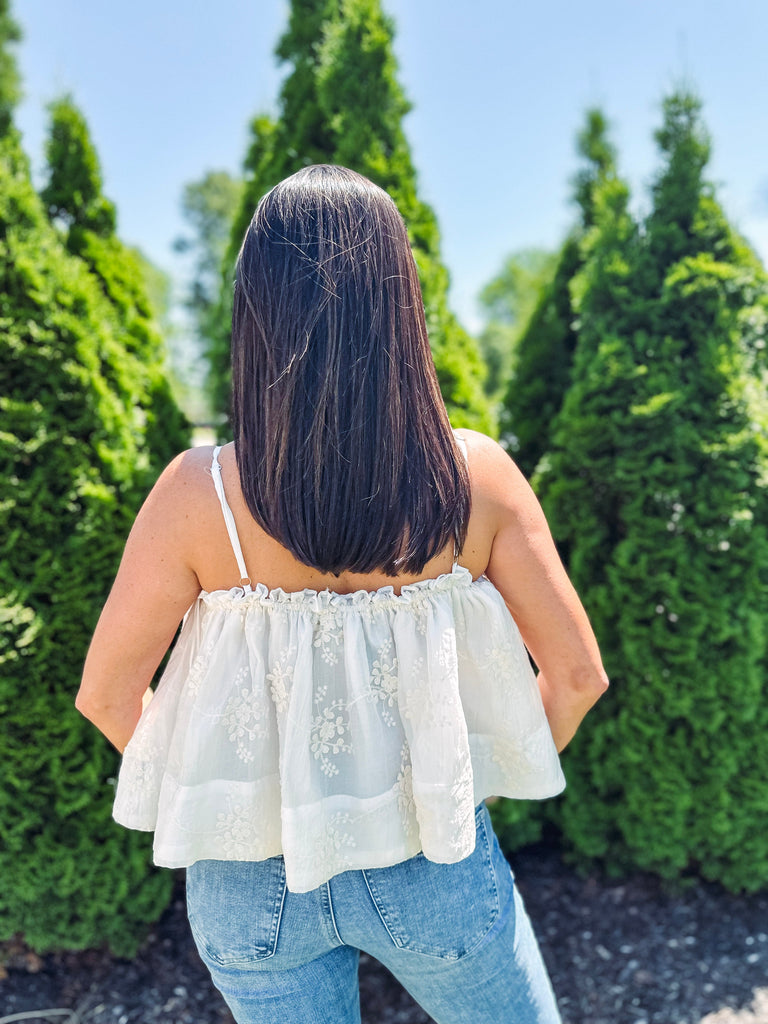 Eccentrics Boutique Tank South of France Ruffled Camisole