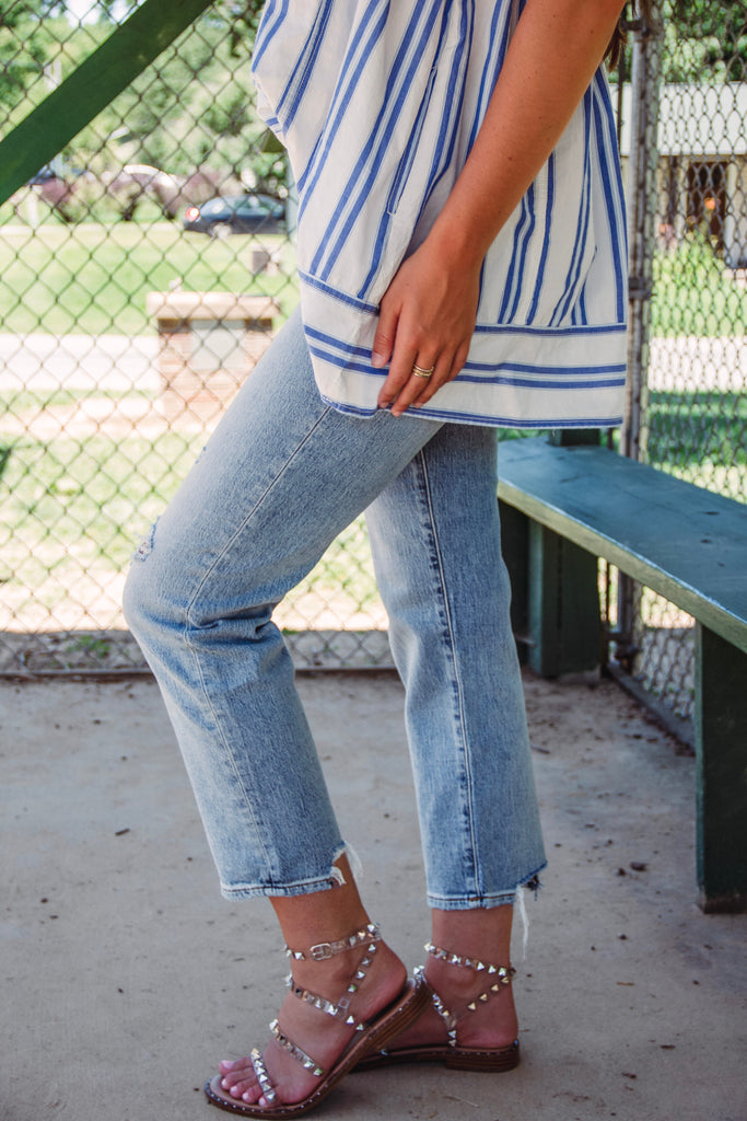 Eccentrics Boutique Denim Straight Up High Rise Straight Denim-- Promise