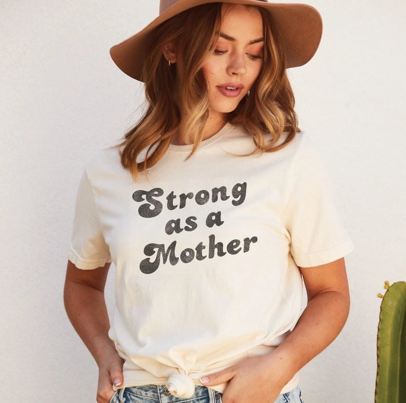 Eccentrics Boutique Top Strong As A Mother Graphic Tee