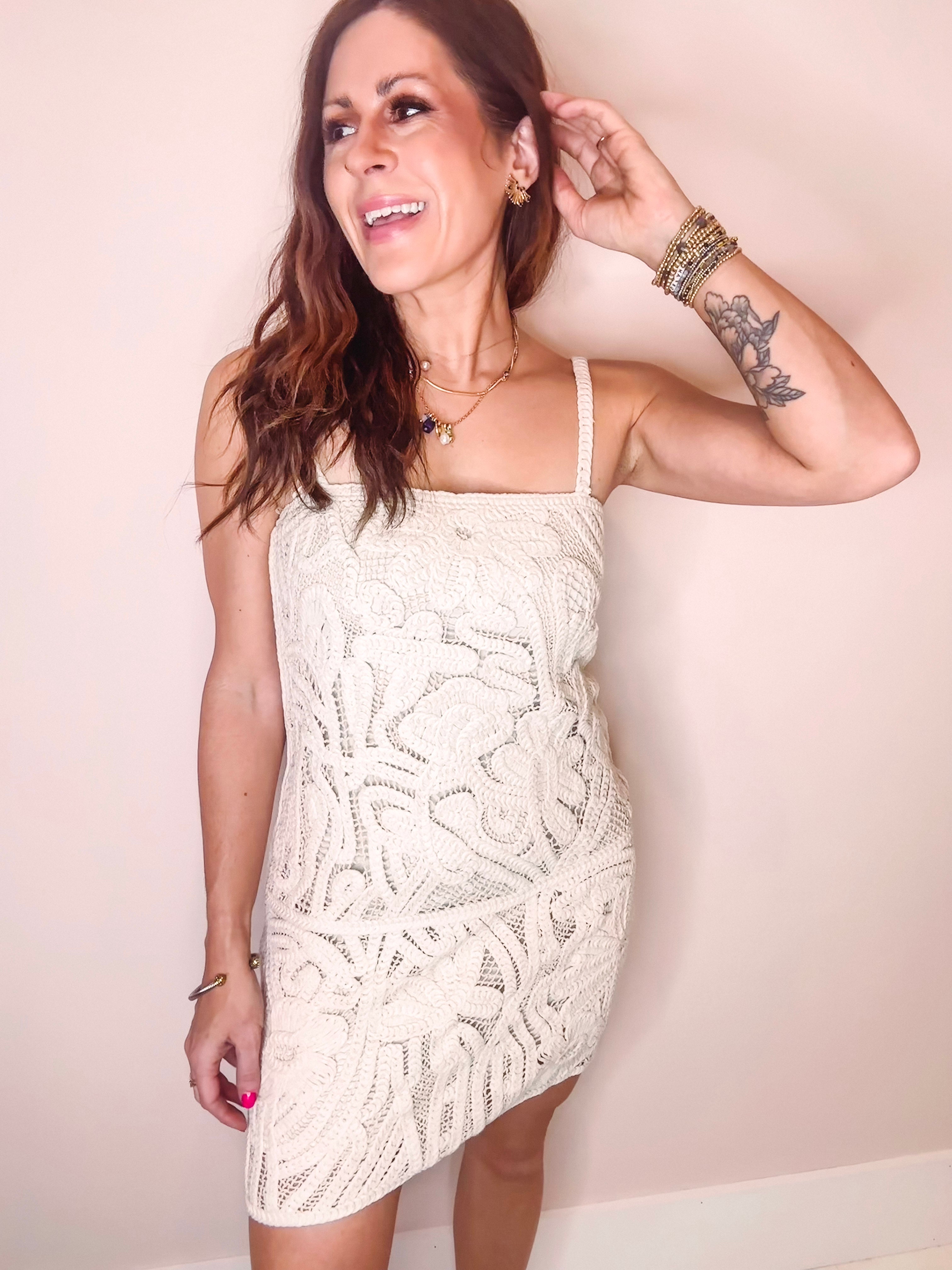 Taylor Crochet Mini Dress