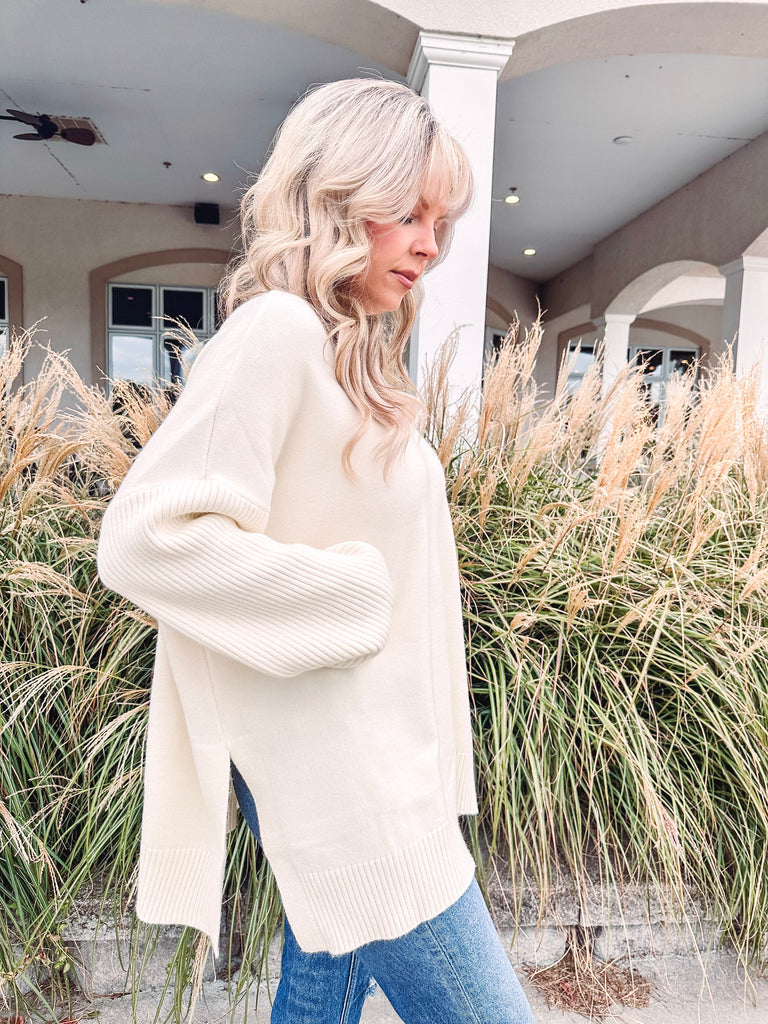 Eccentrics Boutique Sweater The Heather Mock Neck Sweater