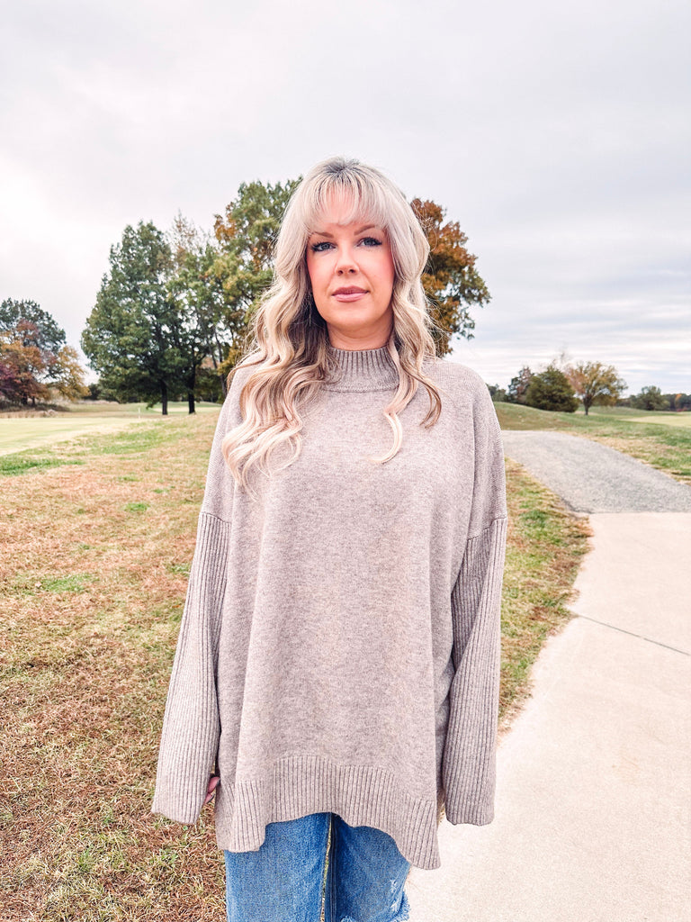 Eccentrics Boutique Sweater The Heather Mock Neck Sweater