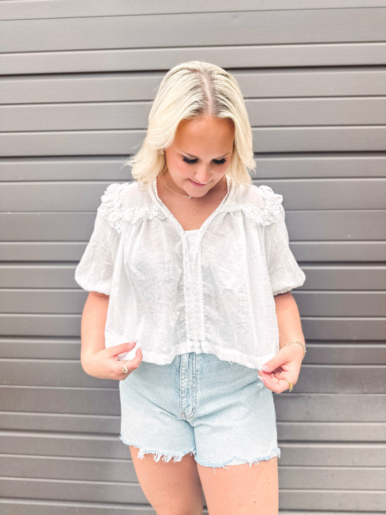 Eccentrics Boutique Shirts & Tops Whiskey and Lace Blousy Top