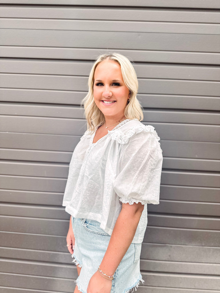 Eccentrics Boutique Shirts & Tops Whiskey and Lace Blousy Top