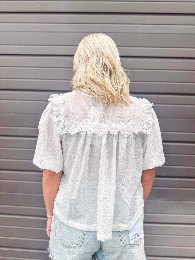 Eccentrics Boutique Shirts & Tops Whiskey and Lace Blousy Top