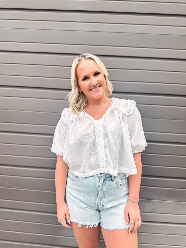 Eccentrics Boutique Shirts & Tops Whiskey and Lace Blousy Top