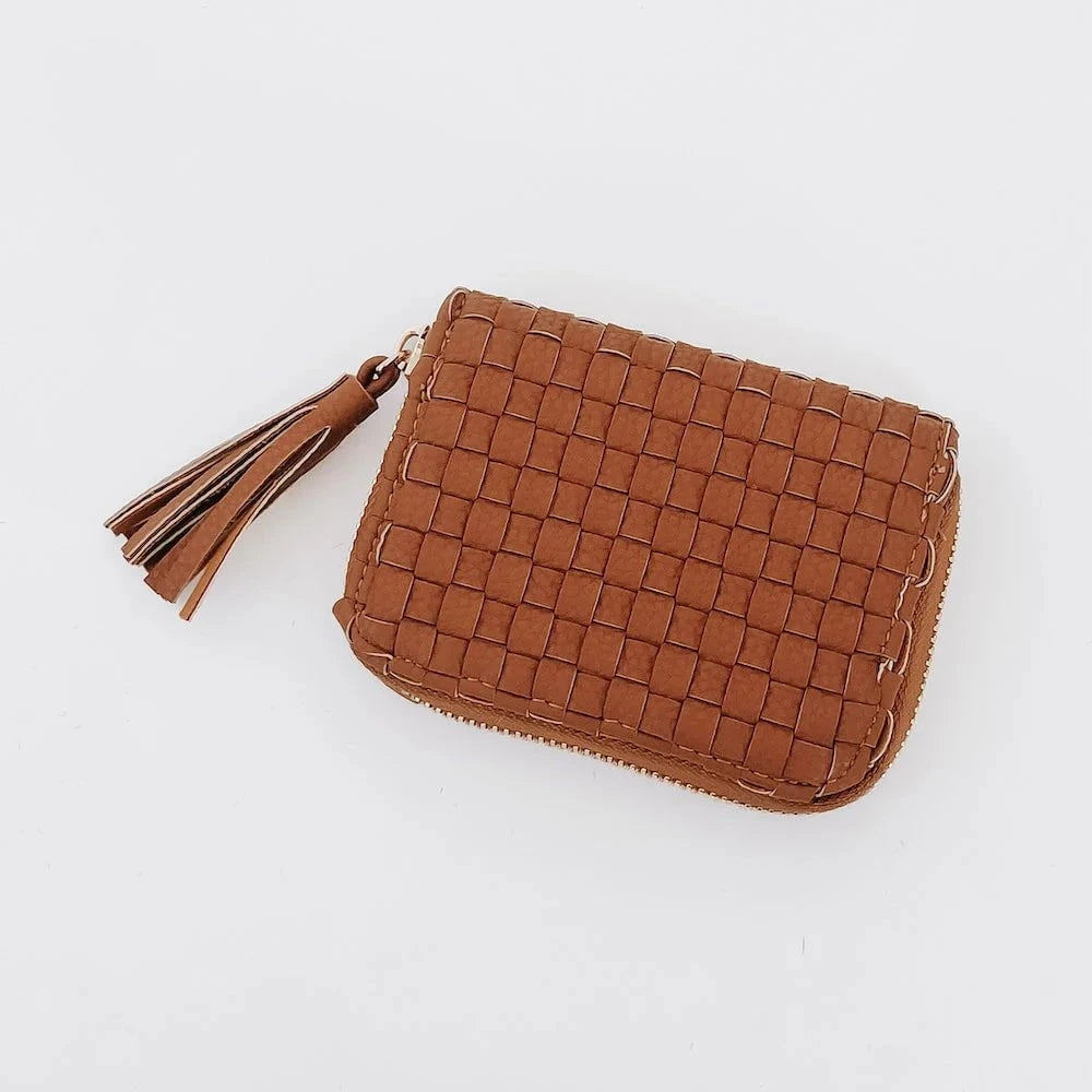 Eccentrics Boutique Accessory Wynona Woven Wallet--Brown Brown