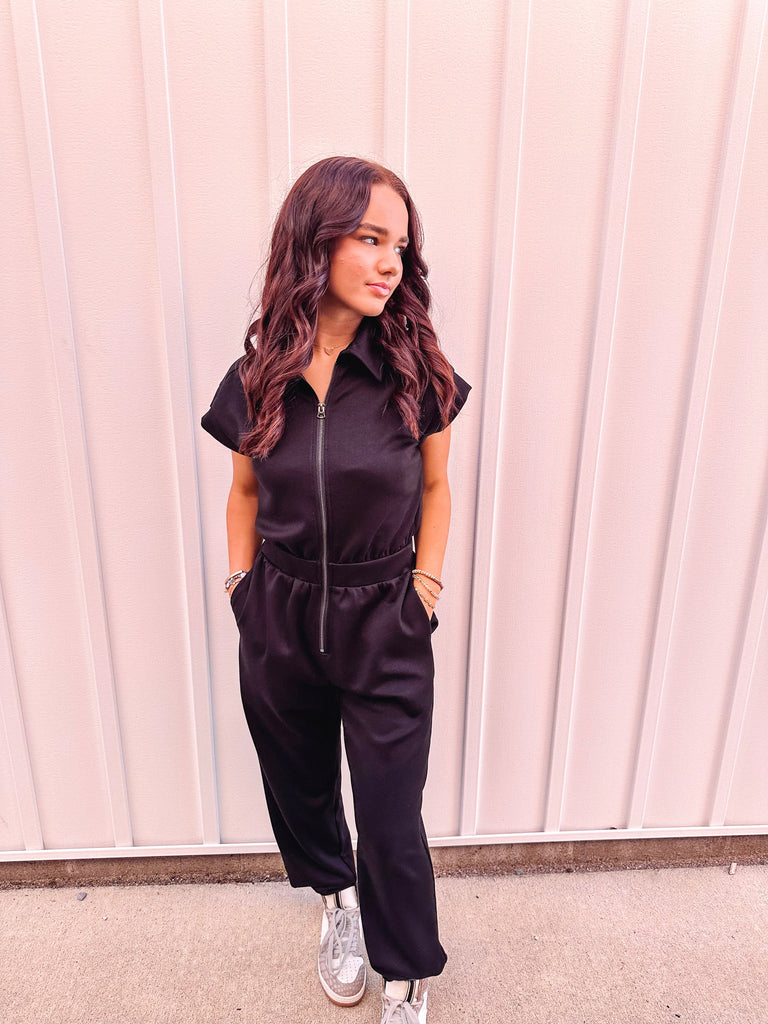 Eccentrics Boutique Jumpsuit XOXO Zip Front Jumpsuit