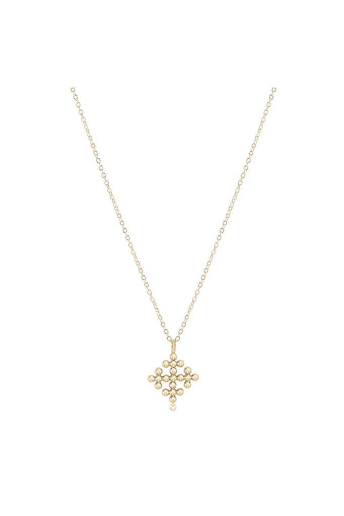 enewton Jewelry Enewton 16" Necklace Gold- Classic Beaded Signature Cross Encompass Gold Charm