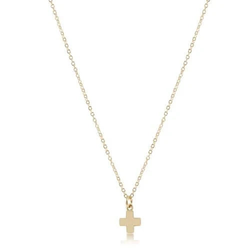 enewton Jewelry Enewton 16" Necklace Gold- Signature Cross Small Gold Charm
