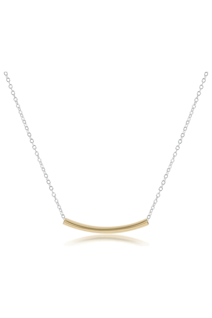 enewton Jewelry Enewton 16" Necklace Sterling Mixed Metal-- Bliss Bar Small Gold