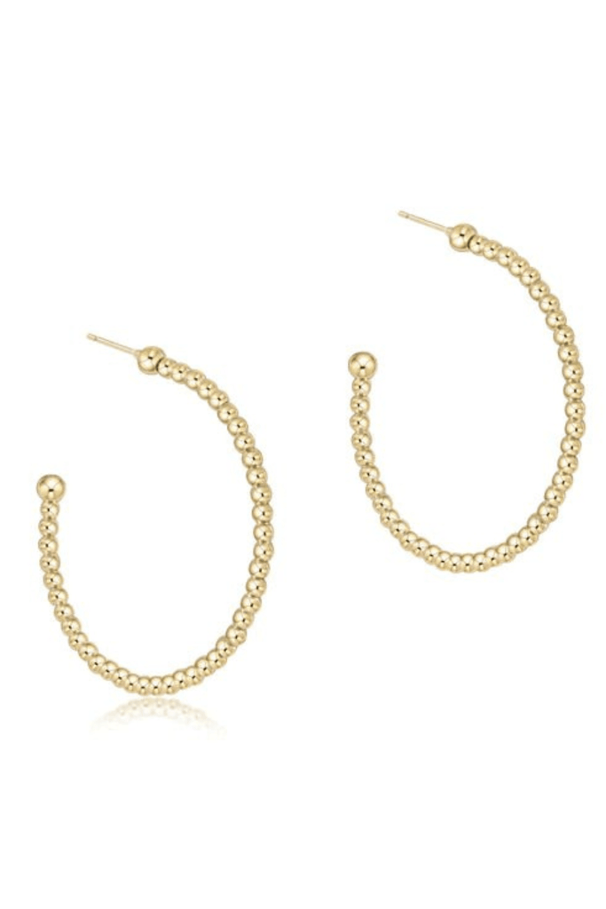 enewton Jewelry Enewton Beaded Classic 1.25" Post Hoop Earrings-2mm Gold 1.25"