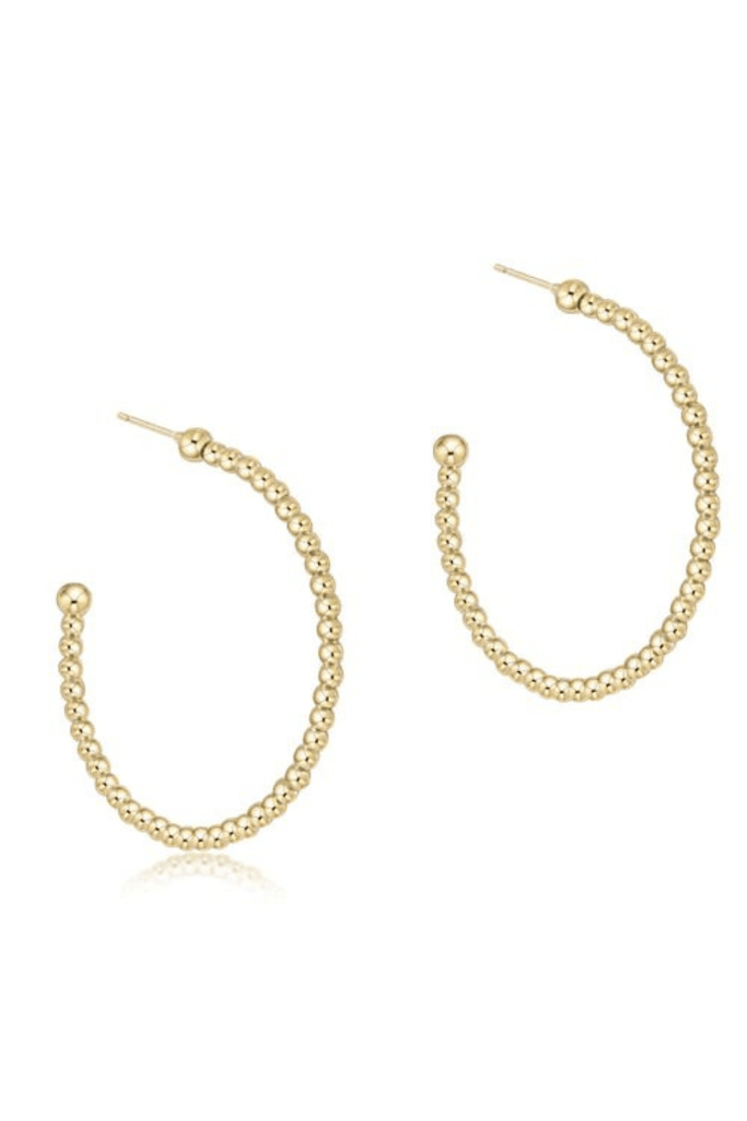 enewton Jewelry Enewton Beaded Classic 1.75" Post Hoop Earrings- 2mm Gold 1.75" / Gold