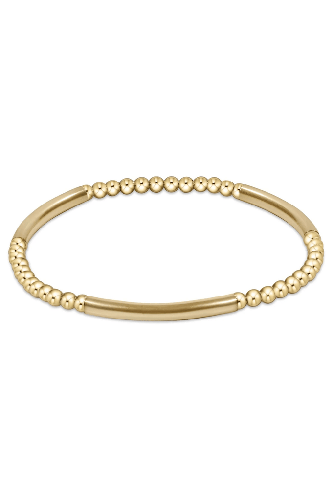 enewton Jewelry Enewton Bliss Bar Gold Pattern 3mm Bead Bracelet