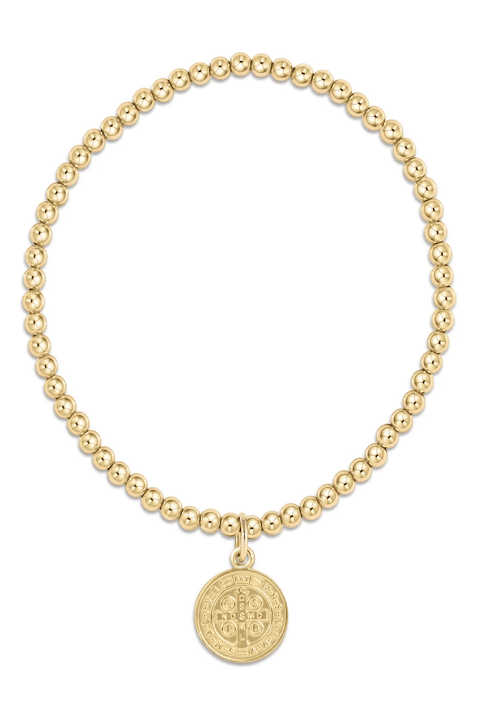 enewton Jewelry Enewton Classic Gold 3mm Bead Bracelet-- Blessing Gold Disc